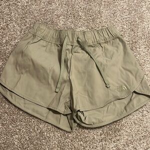 green north face athletic shorts